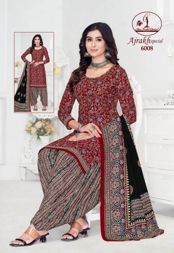 Miss World Ajrakh Vol-6 – Dress Material